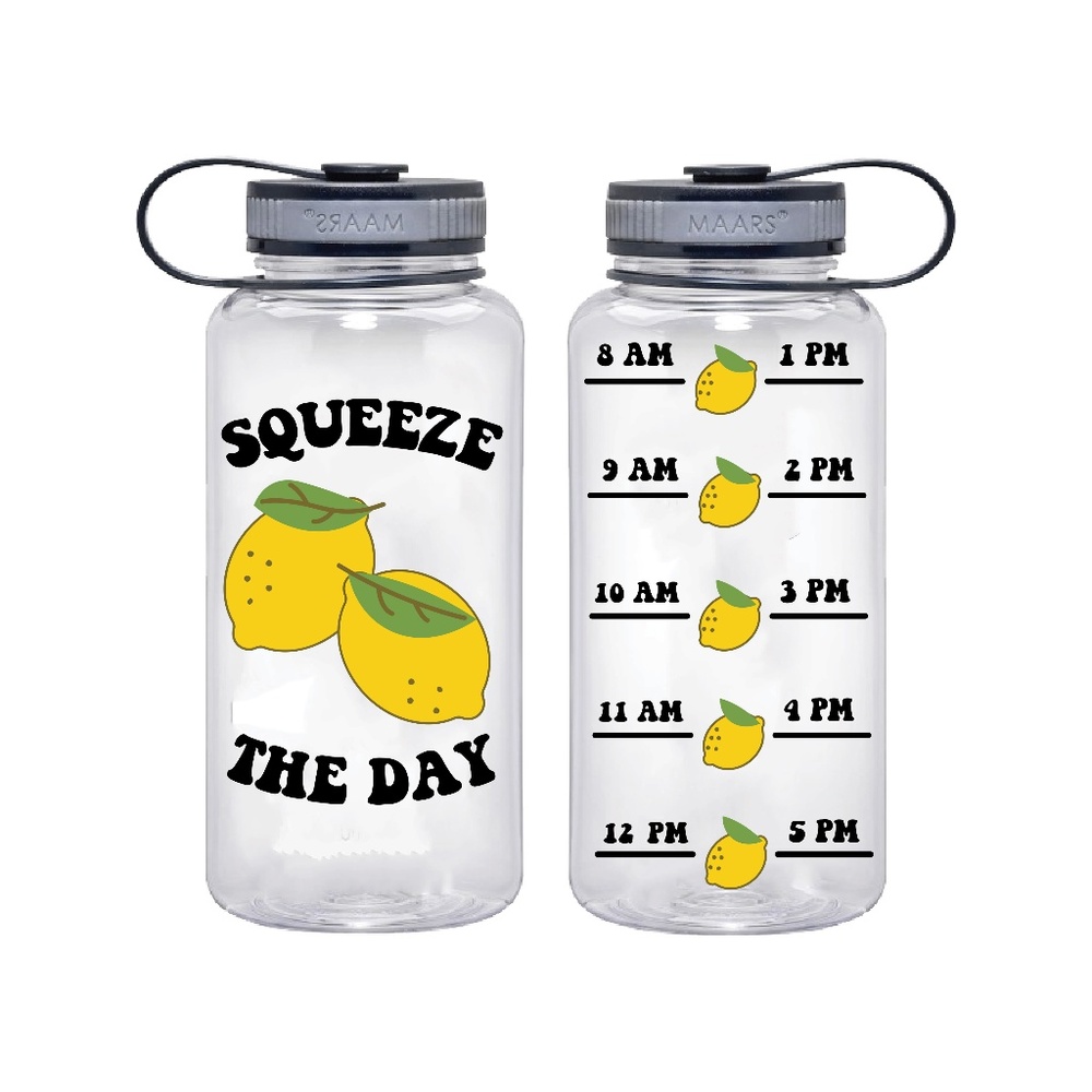 "Squeeze the Day" 34 oz. Water Bottle